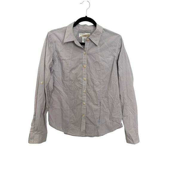 Exofficio Shirt Womens Medium Insect Shield Long Sleeve Gray Vented Fishing - Picture 1 of 4